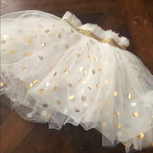 Kids gold polka dot tutu